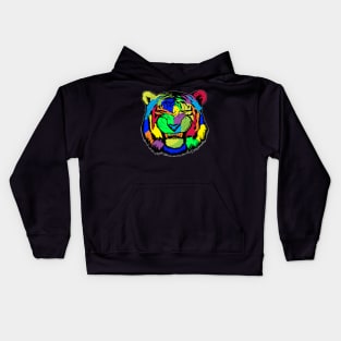 Smiling Psychedelic Tiger Kids Hoodie